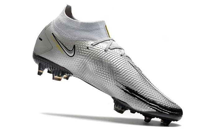 Nike Phantom GT Silver Black Yellow Firm-Ground Sapatos de futebol 3