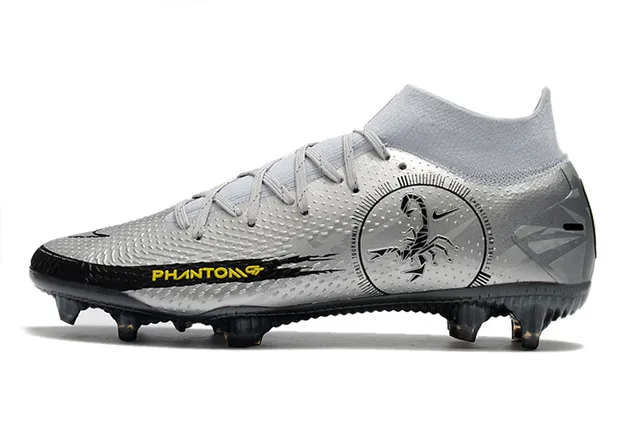 Nike Phantom GT Silver Black Yellow Firm-Ground Sapatos de futebol 5