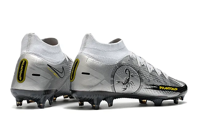 Nike Phantom GT Silver Black Yellow Firm-Ground Sapatos de futebol 7