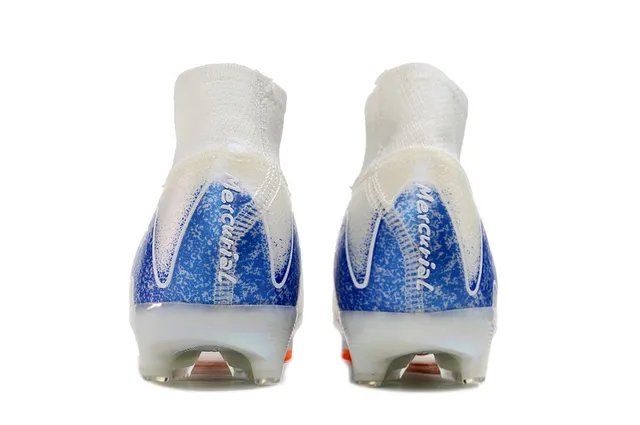 Nike Phantom GT White Blue High-Cut Sock-Fit Upper Graphic Overlay Firm-Ground Soccer Shoes 4