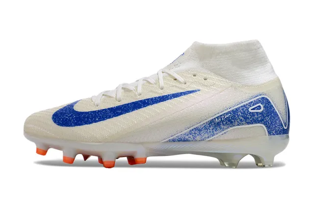Nike Phantom GT White Blue High-Cut Sock-Fit Upper Graphic Overlay Firm-Ground Soccer Shoes 8