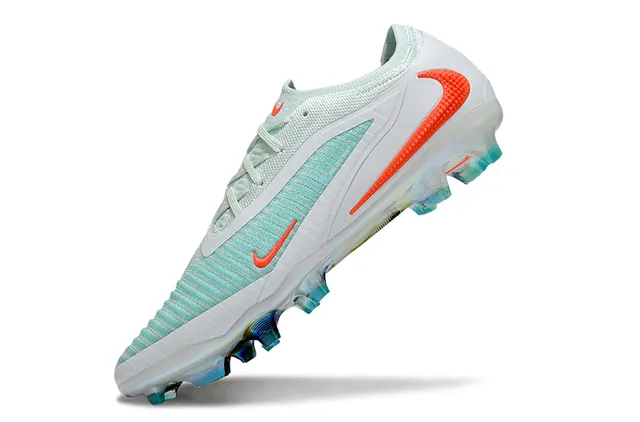 Nike Phantom GT White Green Low-Cut Knit Upper Asymmetric Lacing Firm-Ground Soccer Shoes 3