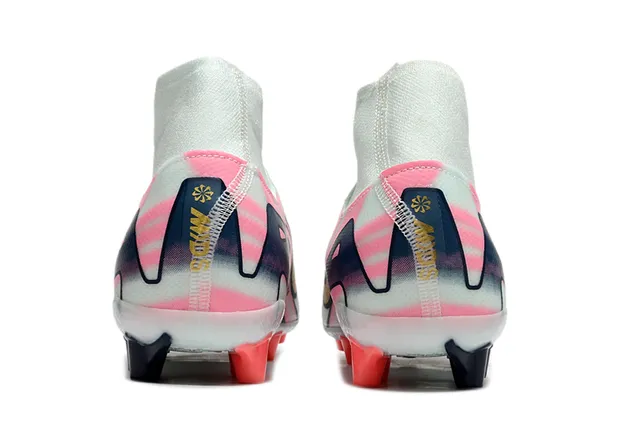 Nike Phantom GT White Pink High-Cut Sock-Fit Upper Firm-Ground Soccer Shoes 4