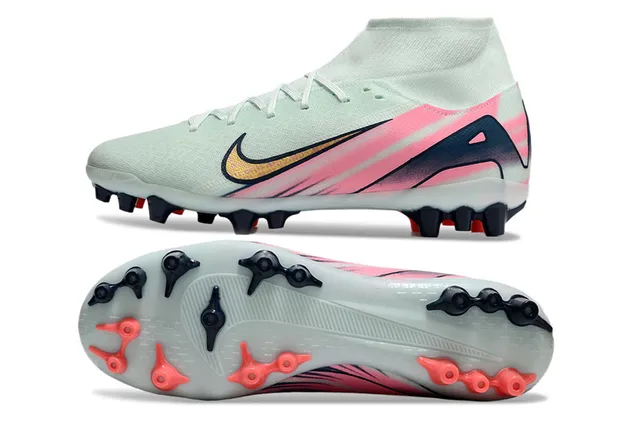 Nike Phantom GT White Pink High-Cut Sock-Fit Upper Firm-Ground Soccer Shoes 5