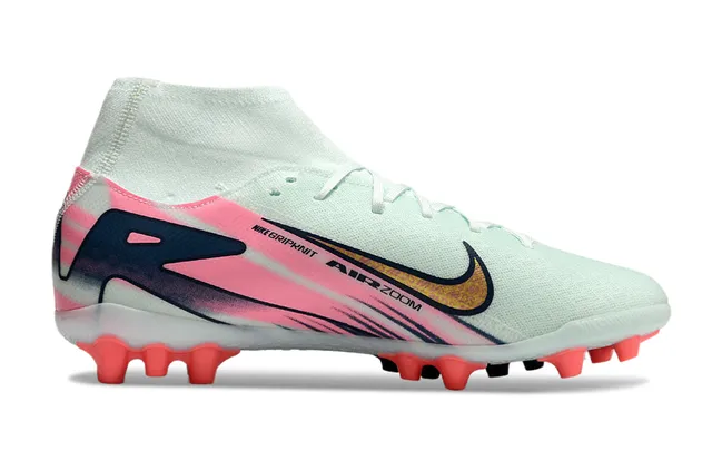 Nike Phantom GT White Pink High-Cut Sock-Fit Upper Firm-Ground Soccer Shoes 7