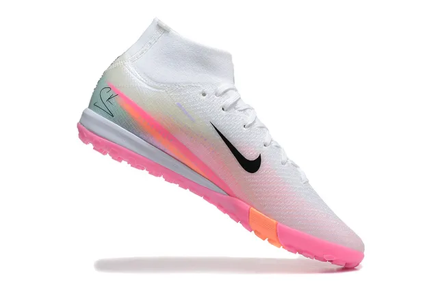 Nike Phantom GT Blanc Rose Sock-Fit Collar Flyknit Upper Gazon Chaussures de football 4