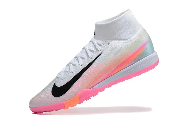 Nike Phantom GT Blanc Rose Sock-Fit Collar Flyknit Upper Gazon Chaussures de football 5