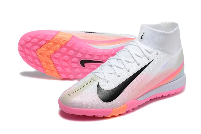 Nike Phantom GT Blanc Rose Sock-Fit Collar Flyknit Upper Gazon Chaussures de football 7
