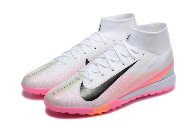 Nike Phantom GT Blanc Rose Sock-Fit Collar Flyknit Upper Gazon Chaussures de football 8
