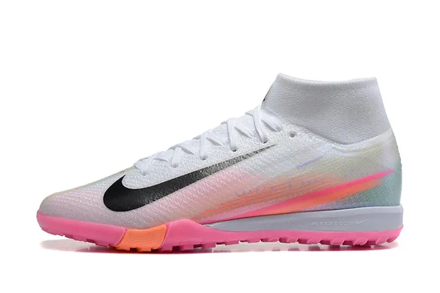 Nike Phantom GT Blanc Rose Sock-Fit Collar Flyknit Upper Gazon Chaussures de football 10