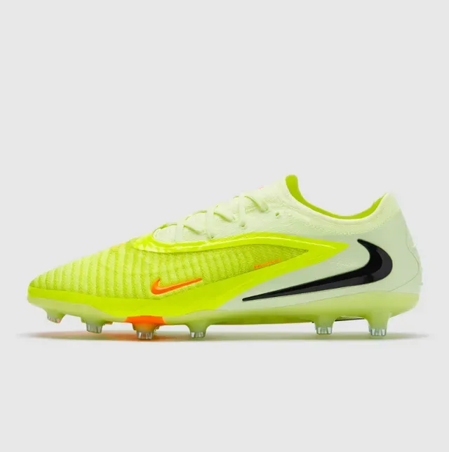 Nike Phantom GT Sapatos de Futebol Amarelo Laranja Upper de Tricô Cadarços Assimétricos para Campo Firme 6