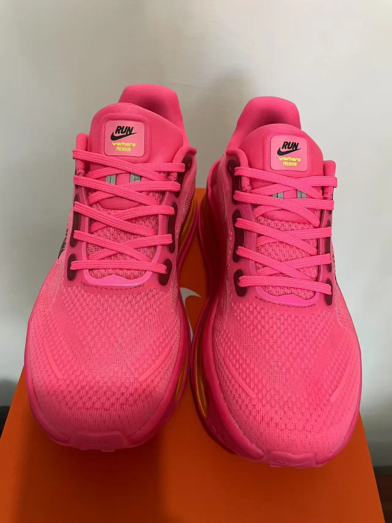 Nike Pink Orange Knit Upper Full-Length Air Zoom Unit Sneakers 3