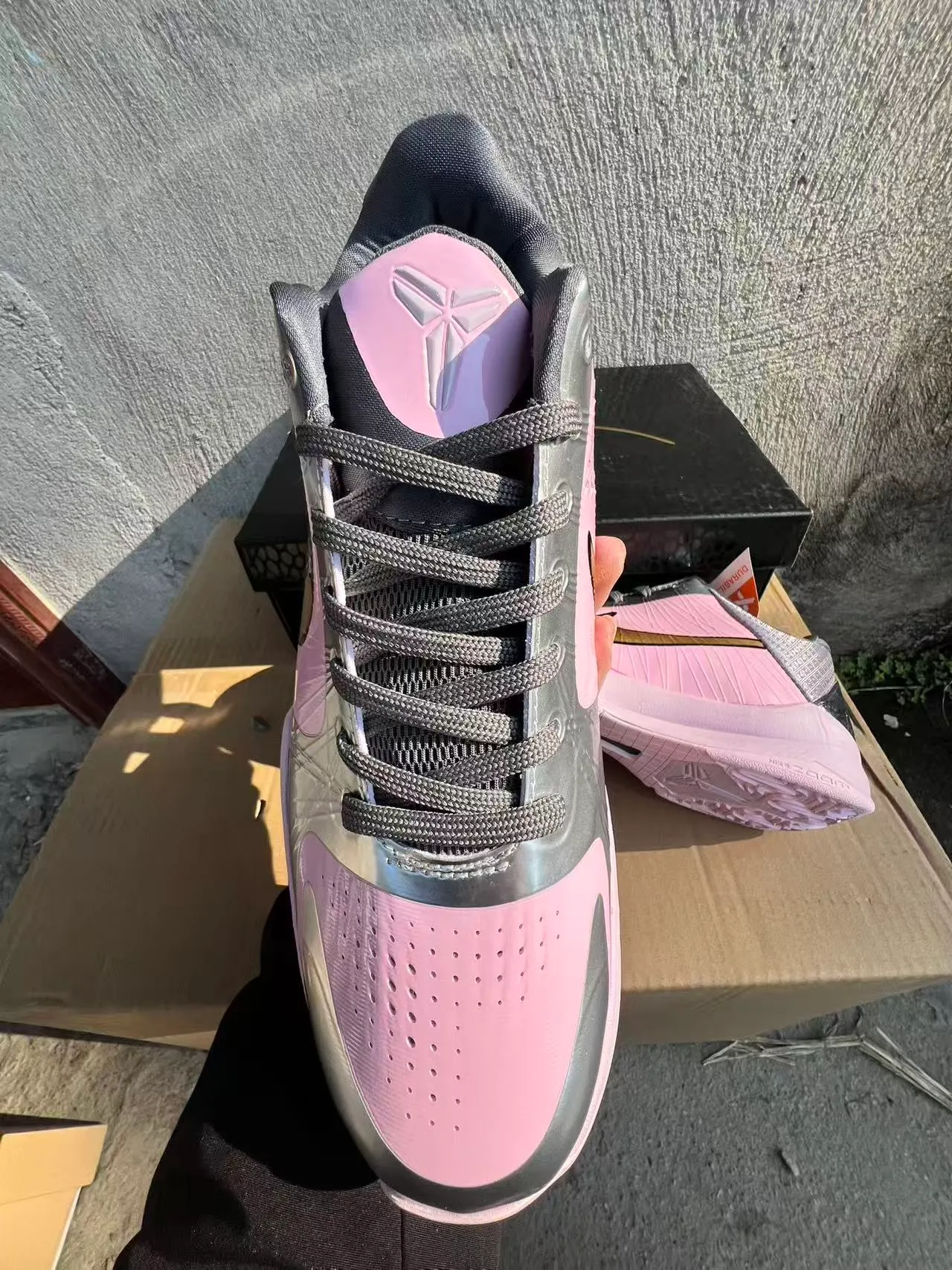 Nike Chaussures De Basketball Bout Bas Silhouette Métallique Supérieure Rose Argent 3
