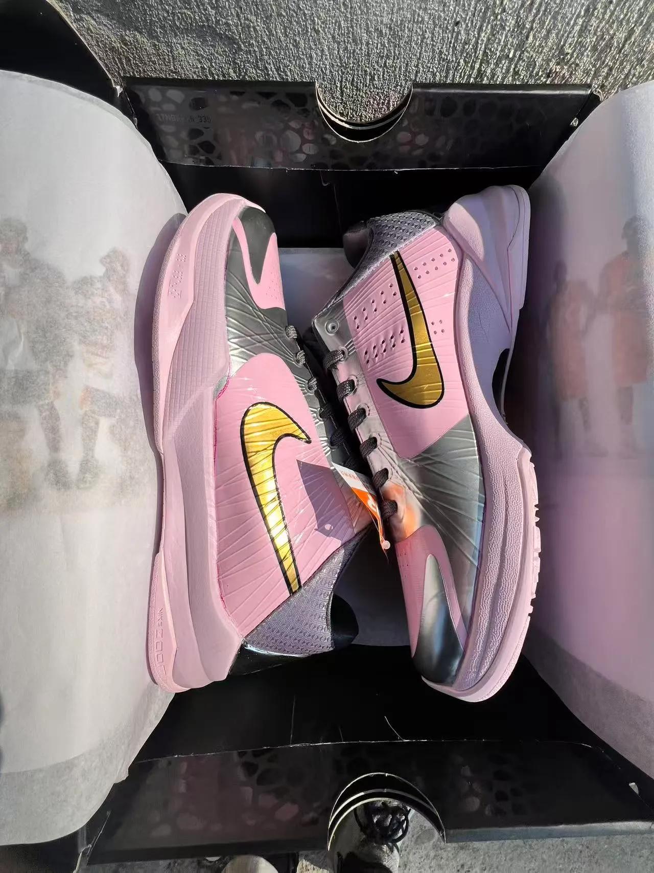 Nike Chaussures De Basketball Bout Bas Silhouette Métallique Supérieure Rose Argent 9