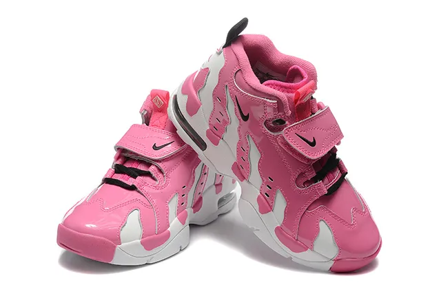 Nike Pink White High-Top Dual-Strap Closure Basketball Shoes 3