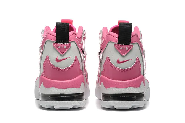 Nike Pink White High-Top Dual-Strap Closure Basketball Shoes 4