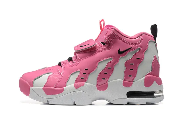Nike Pink White High-Top Dual-Strap Closure Basketball Shoes 6