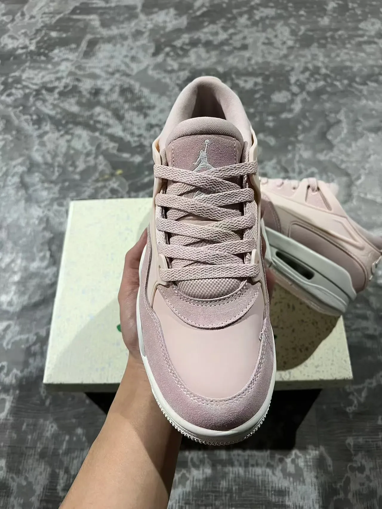 Nike Pink White Low-Top Layered Synthetic/suede Upper Lifestyle Sneakers 2