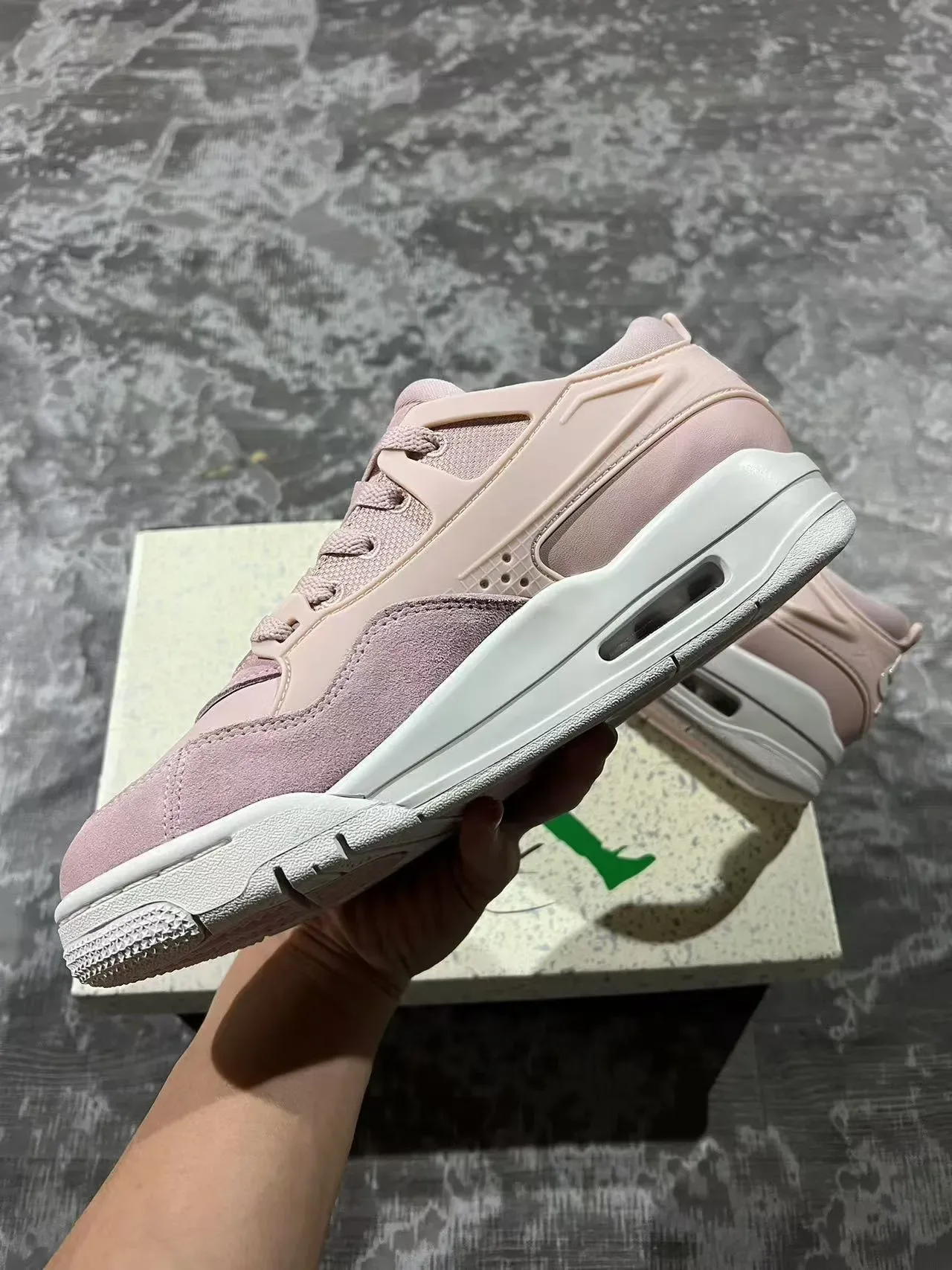 Nike Pink White Low-Top Layered Synthetic/suede Upper Lifestyle Sneakers 4