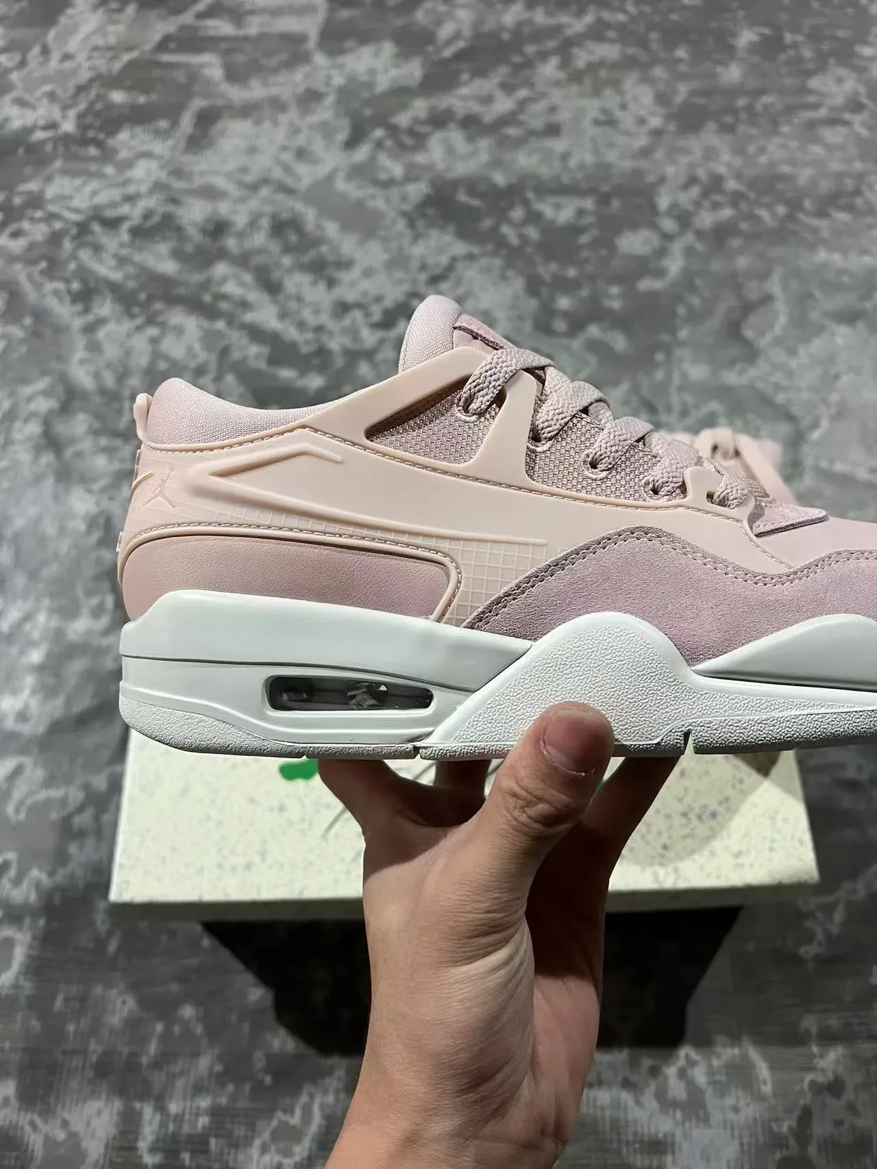 Nike Pink White Low-Top Layered Synthetic/suede Upper Lifestyle Sneakers 6