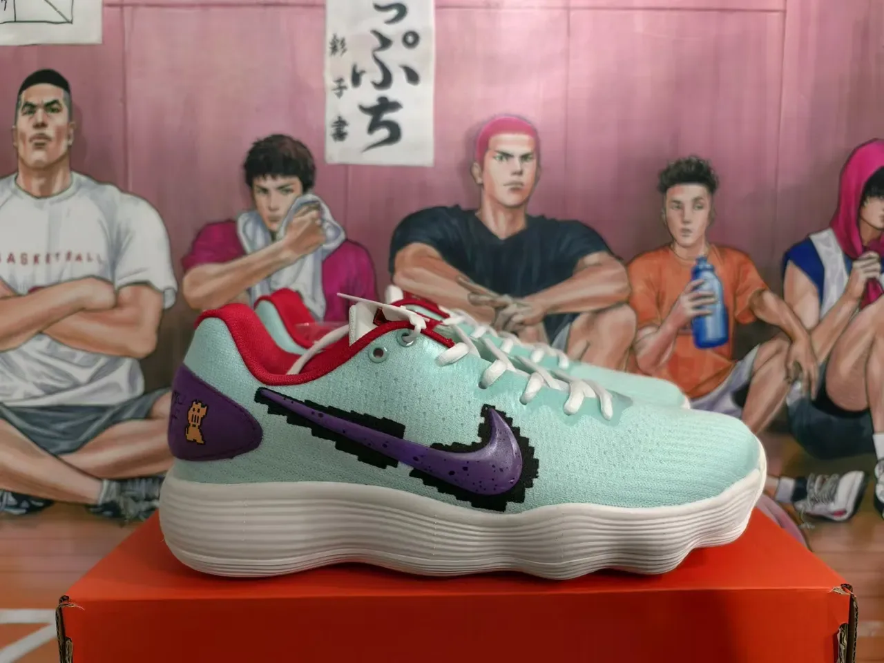 Nike Pixel Monster Mint Green Purple Red Lifestyle Sneakers 5