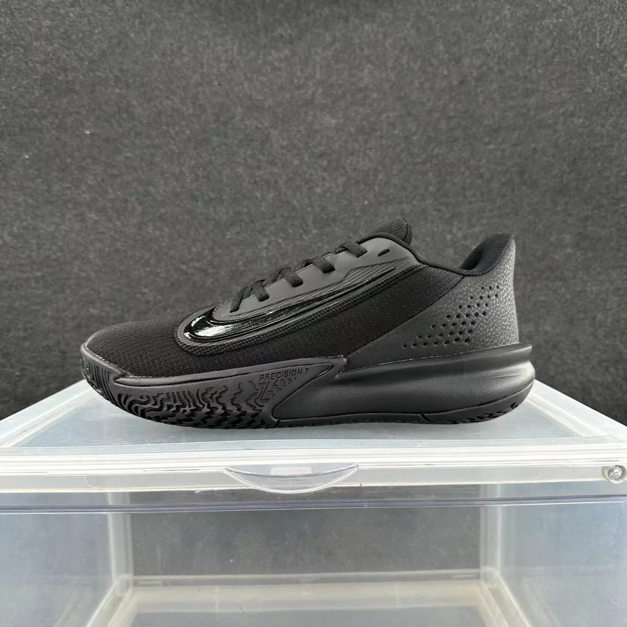 Nike Precision 7 Black Monochrome Basketball Shoes 2