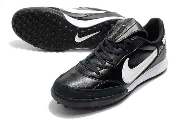 Nike Premier Turf Noir et Blanc Chaussures de football Turf 6