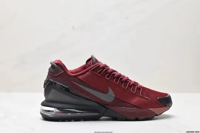 Nike Red Black Mesh And Synthetic Upper Transparent Heel Air Unit Lifestyle Sneakers 2