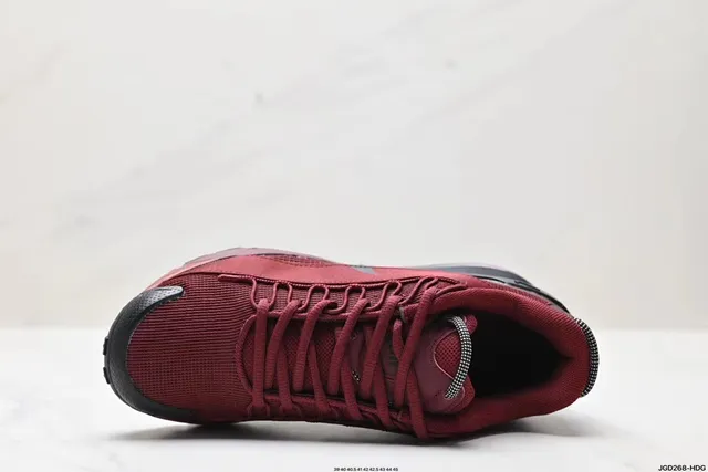 Nike Red Black Mesh And Synthetic Upper Transparent Heel Air Unit Lifestyle Sneakers 3