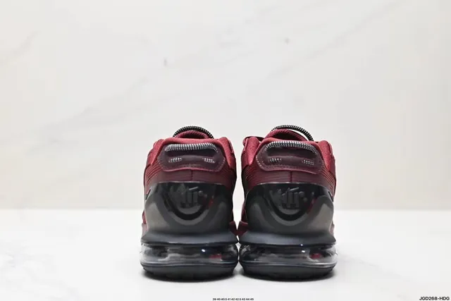 Nike Red Black Mesh And Synthetic Upper Transparent Heel Air Unit Lifestyle Sneakers 6