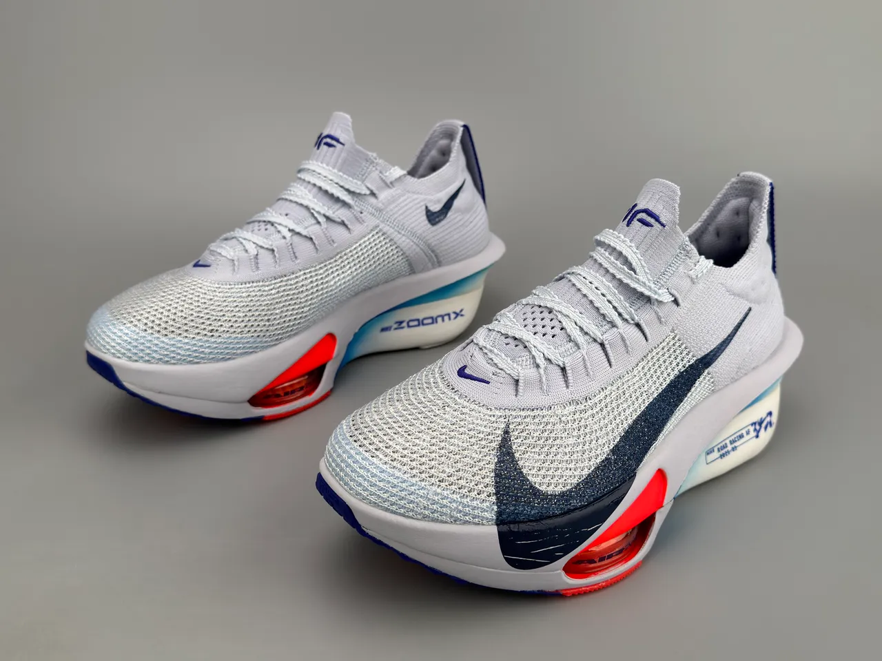 Nike Road Racing AF Zapatillas de correr Gris claro Marino Naranja 7