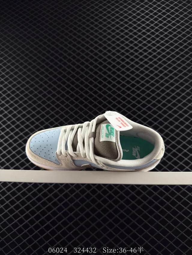 Nike SB Dunk Low Beige Blue Daim et Textile Chaussures de Skateboard 4
