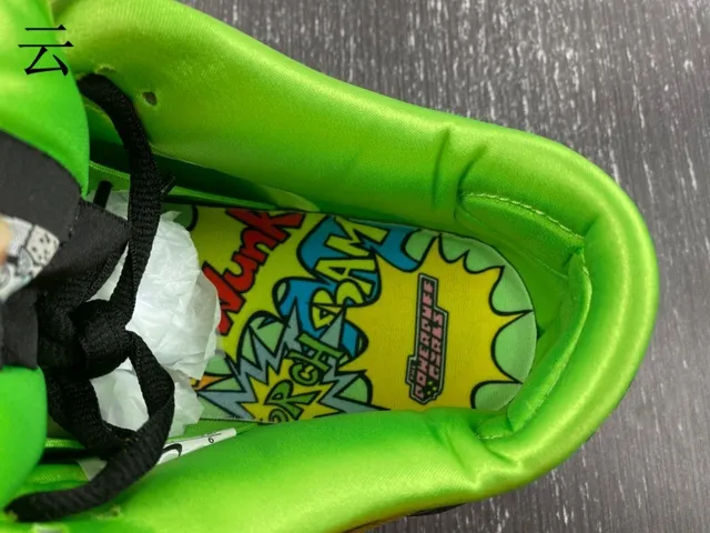Nike SB Dunk Low Vert Lime Noir Chaussures de Skateboard 8