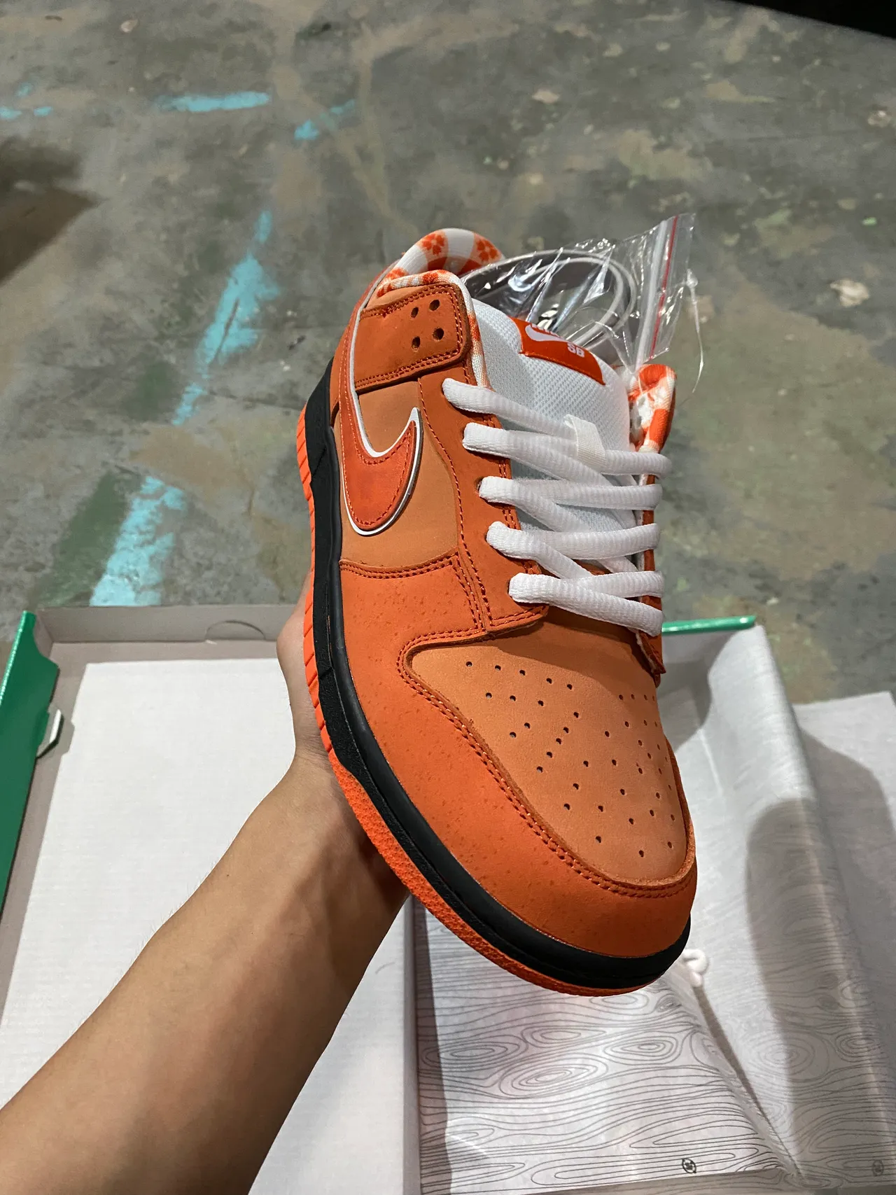 Nike SB Dunk Low Orange Black White Skateboard Shoes 2