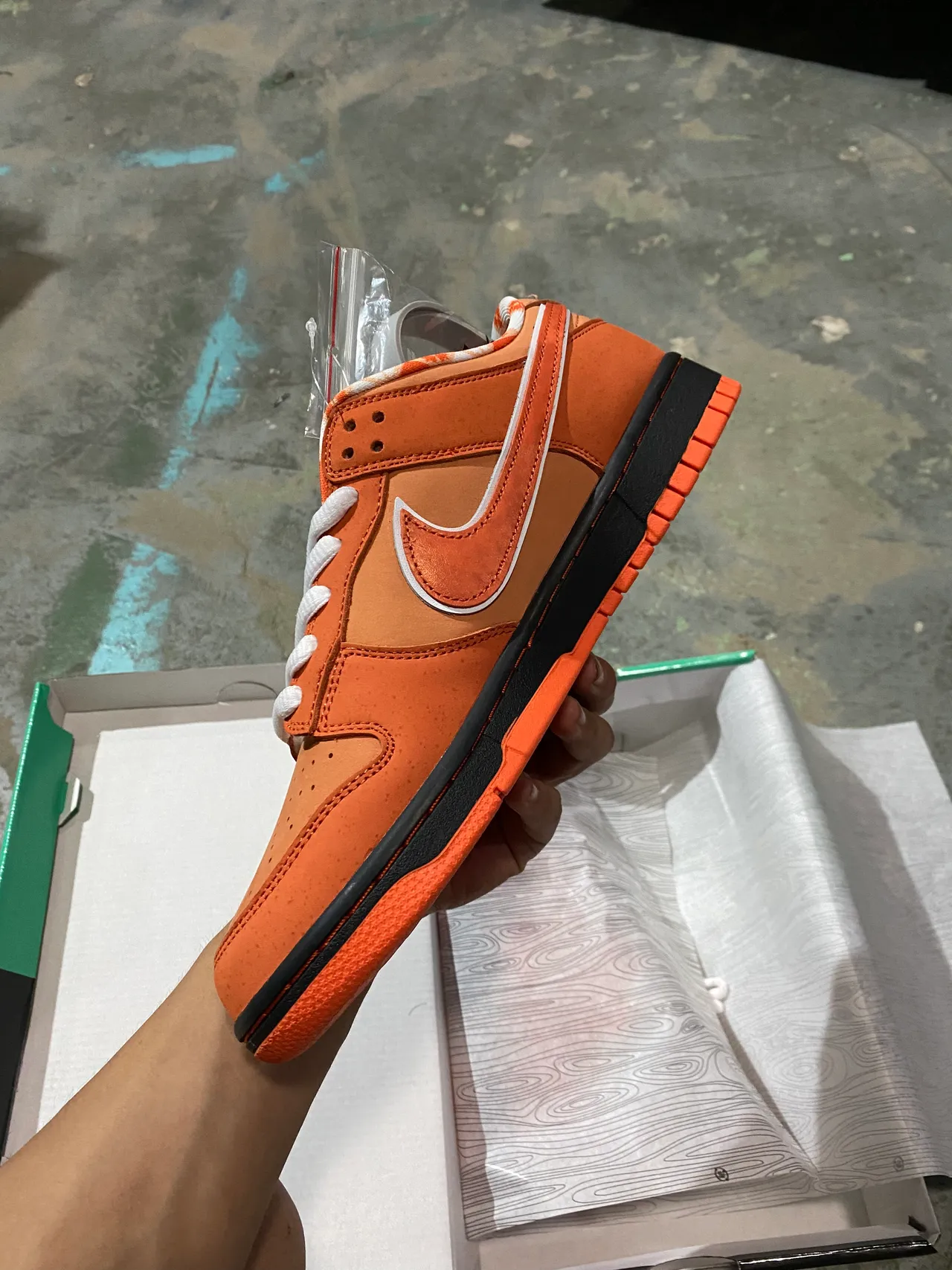 Nike SB Dunk Low Orange Black White Skateboard Shoes 4