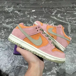 Nike SB Dunk Low Pink Orange Olive Skateboard Shoes