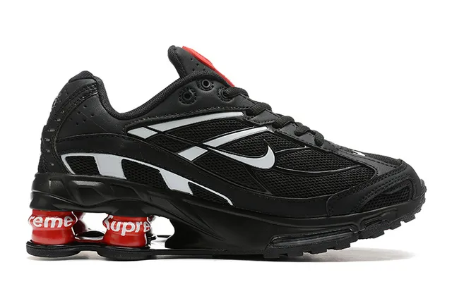 Nike Shox R4 Black Red Silver Lifestyle Sneakers 5