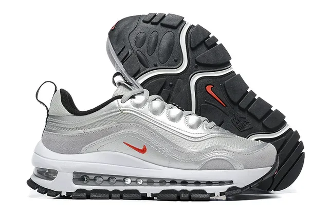 Nike Silver Black Metallic Synthetic/mesh Upper Visible Full-Length Air Unit Lifestyle Sneakers 5