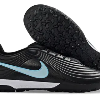Nike Tiempo Legend Preto/Azul Claro Relva Artificial Sapatos de Futebol