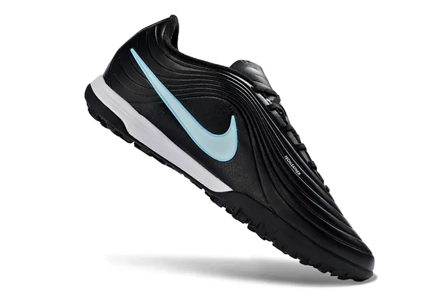 Nike Tiempo Legend Black Light Blue Artificial-Grass Soccer Shoes 11
