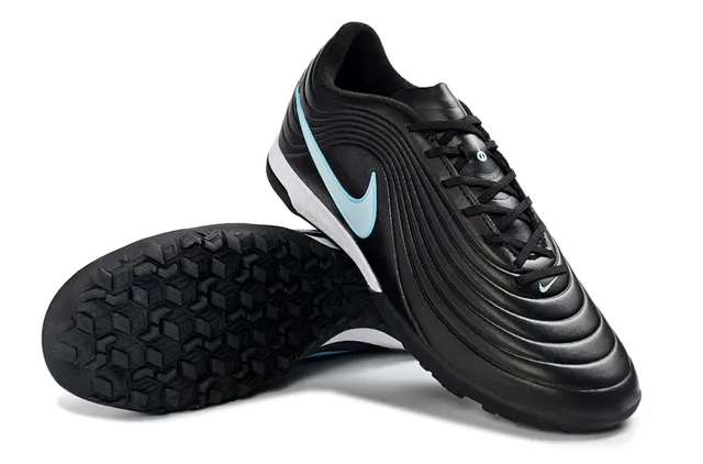 Nike Tiempo Legend Black Light Blue Artificial-Grass Soccer Shoes 13