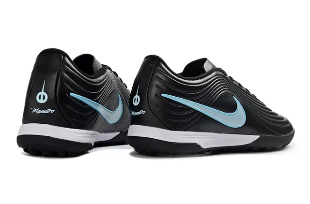 Nike Tiempo Legend Black Light Blue Artificial-Grass Soccer Shoes 15