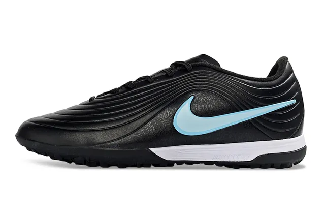 Nike Tiempo Legend Black Light Blue Artificial-Grass Soccer Shoes 17