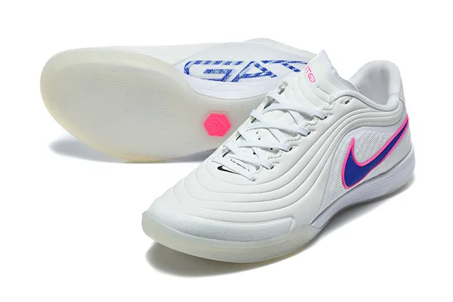 Nike Tiempo Legend Indoor blanc rose bleu chaussures de football indoor 6