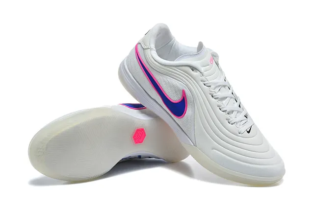 Nike Tiempo Legend Indoor blanc rose bleu chaussures de football indoor 7