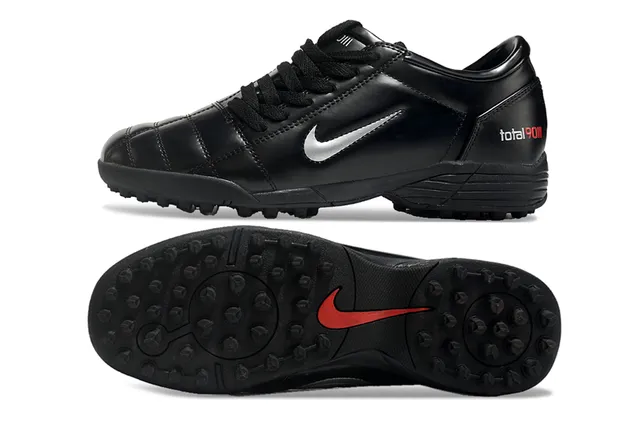 Nike Total 90 III Negro Plata Rojo Césped Zapatos de Fútbol 2