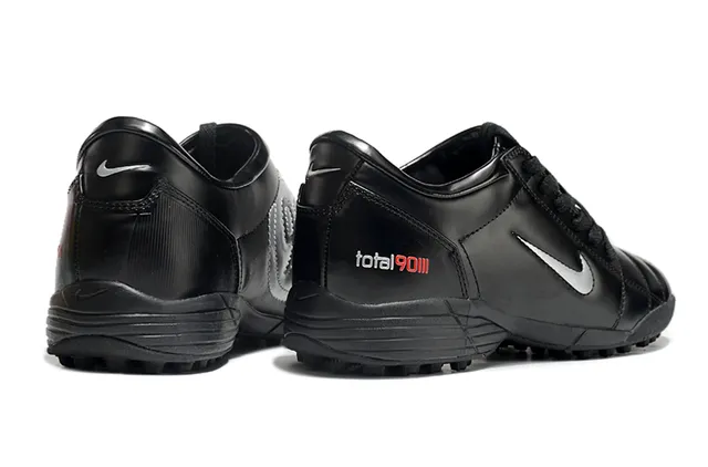 Nike Total 90 III Negro Plata Rojo Césped Zapatos de Fútbol 3