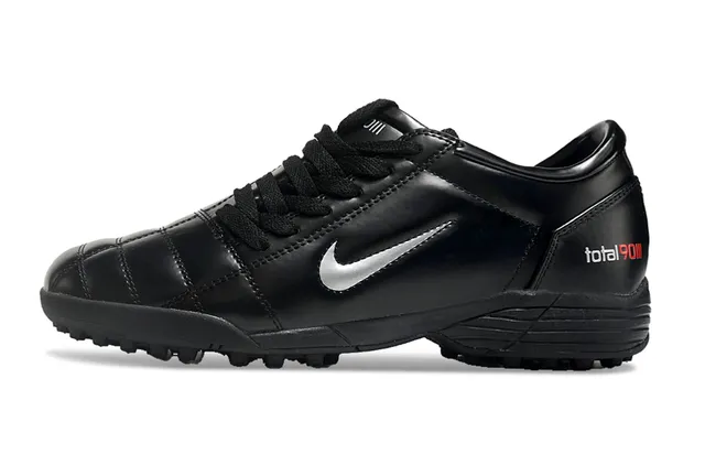 Nike Total 90 III Negro Plata Rojo Césped Zapatos de Fútbol 7