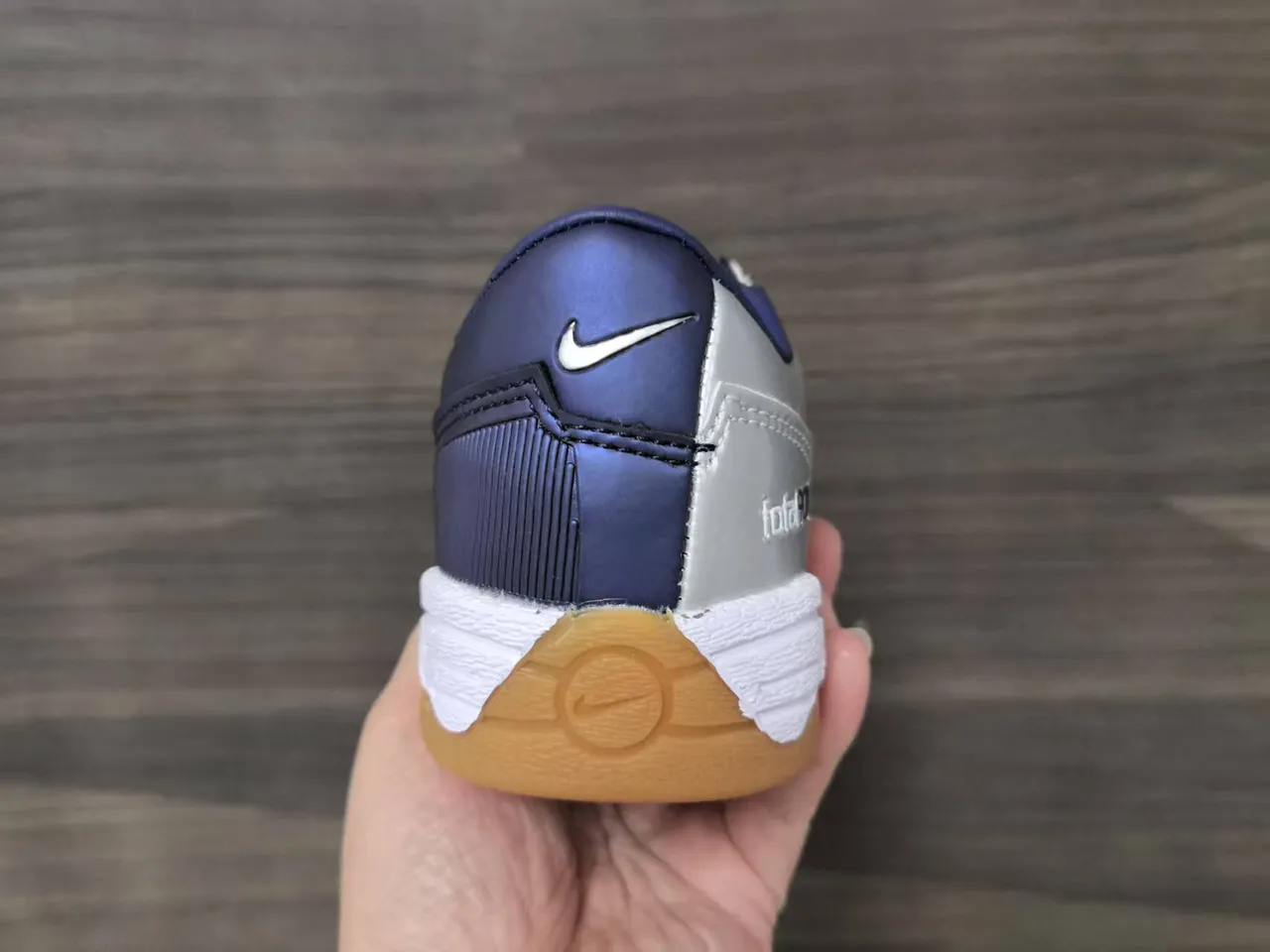 Nike Total 90 III Argent Marine Chaussures de football indoor 3