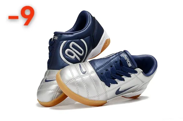 Nike Total 90 III Argent Marine Chaussures de football indoor 13